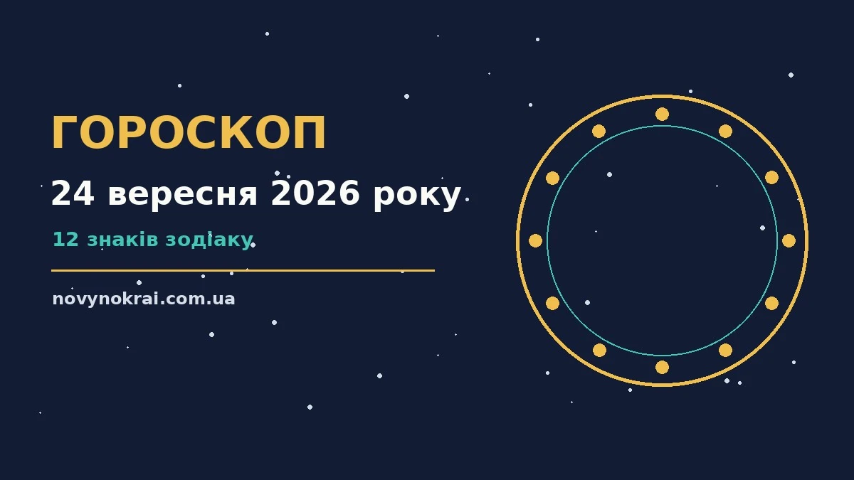 Гороскоп на 24 вересня 2026 року: що підготували зорі про події, зустрічі та вибір