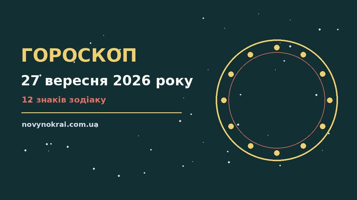 Гороскоп на 27 вересня 2026 року: що підготували зорі про події, зустрічі та вибір
