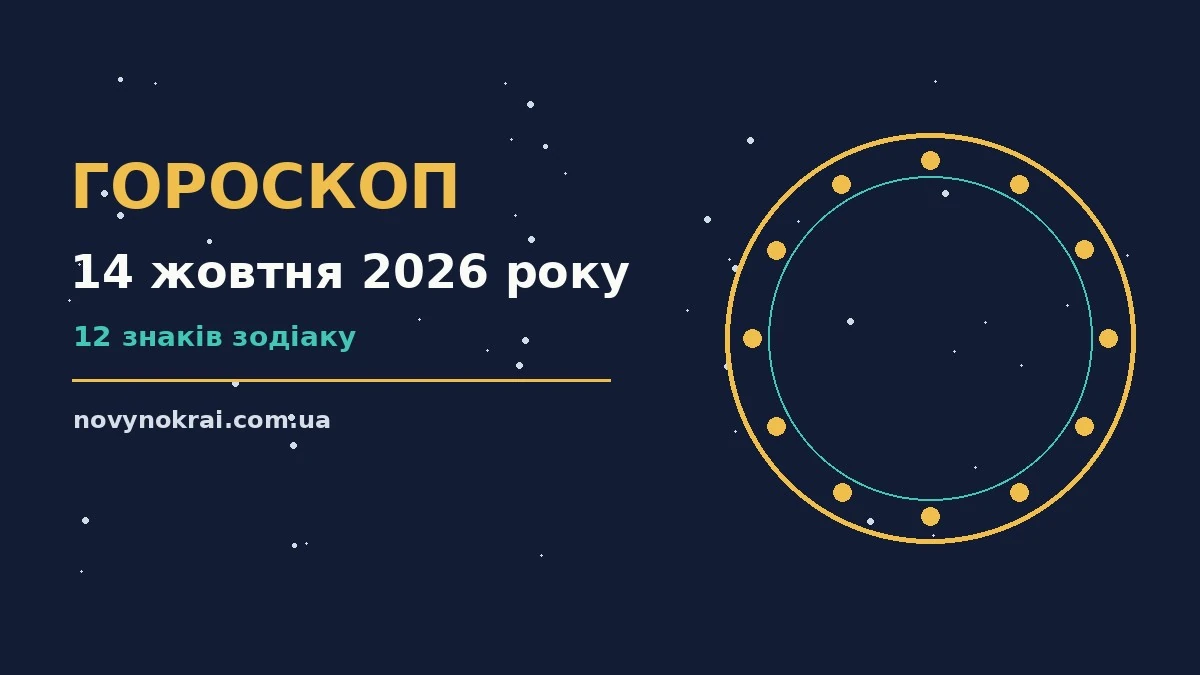 Гороскоп на 14 жовтня 2026 року: що підготували зорі про події, зустрічі та вибір