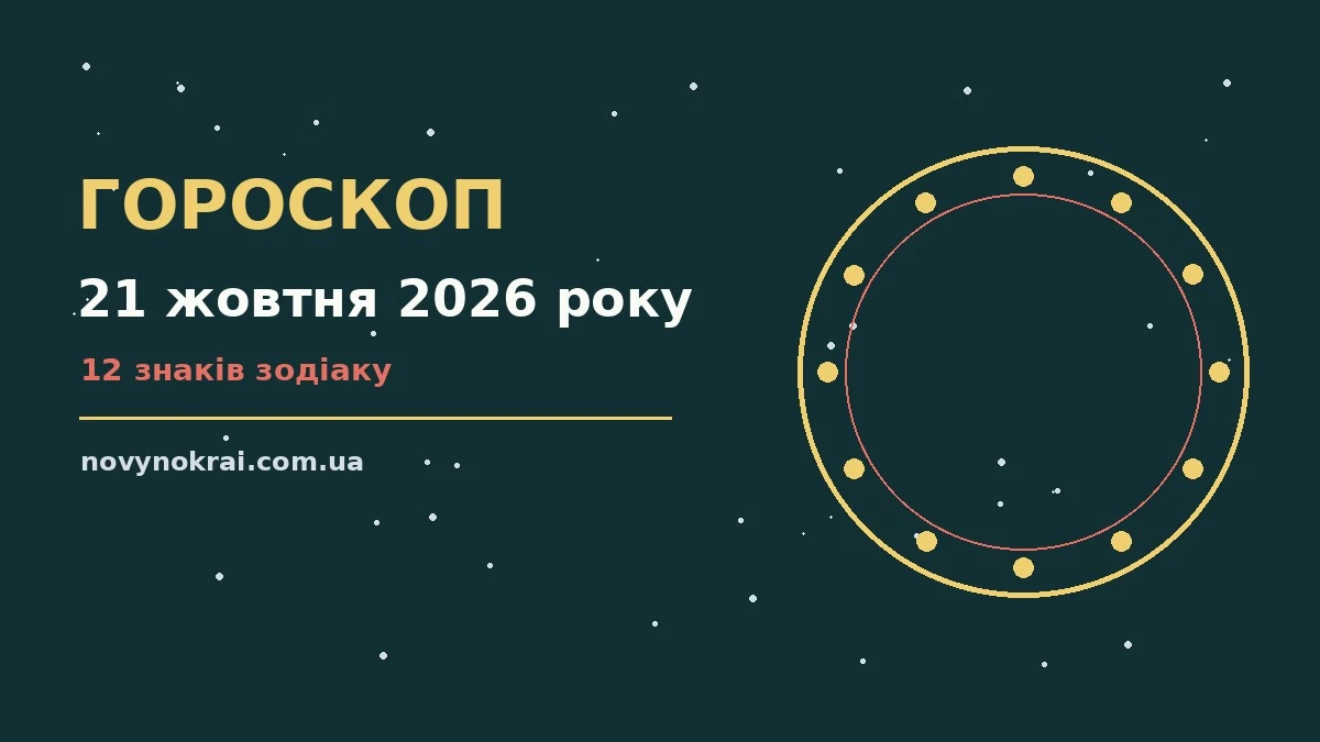 Гороскоп на 21 жовтня 2026 року: що підготували зорі про події, зустрічі та вибір
