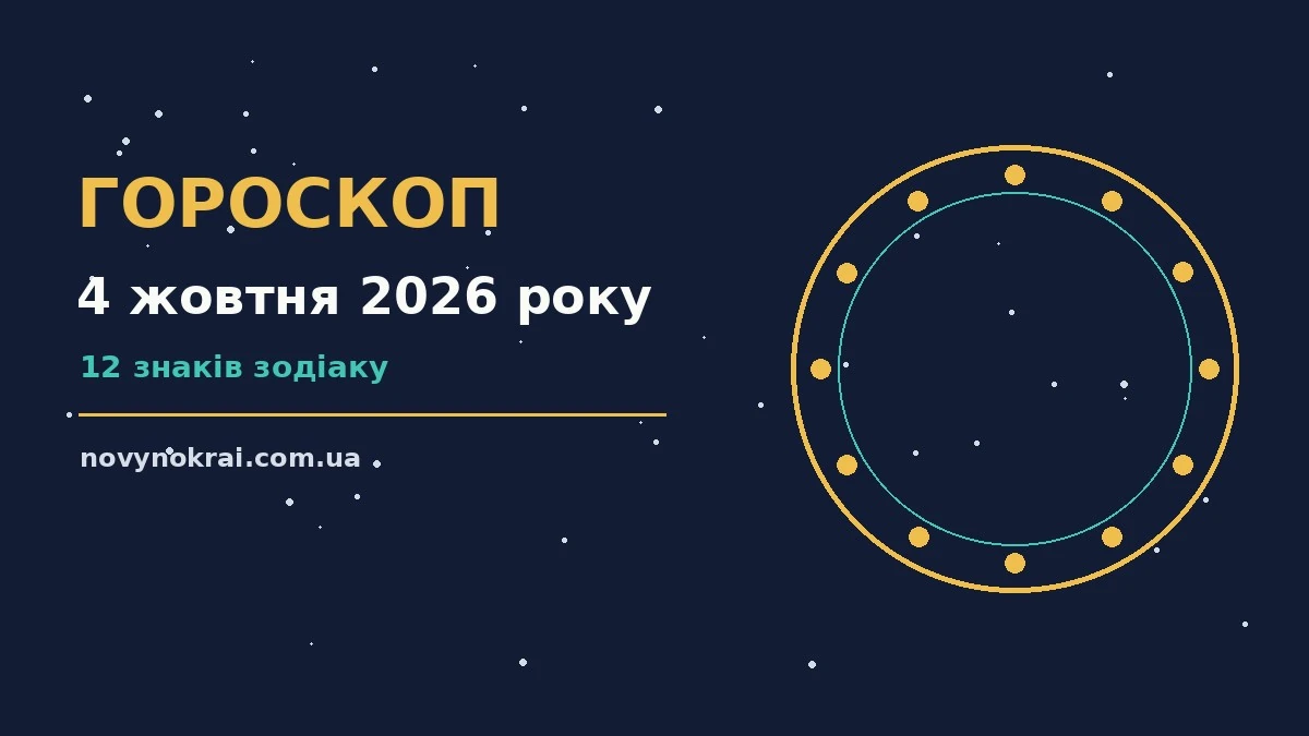 Гороскоп на 4 жовтня 2026 року: що підготували зорі про події, зустрічі та вибір